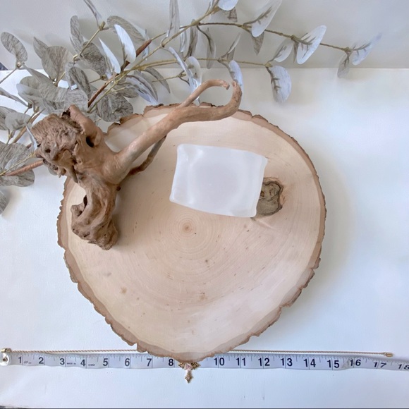 Vintage- ‘70s Gilt Filigree Cross w/ Porcelain Bisque Rose Necklace - Picture 10 of 10